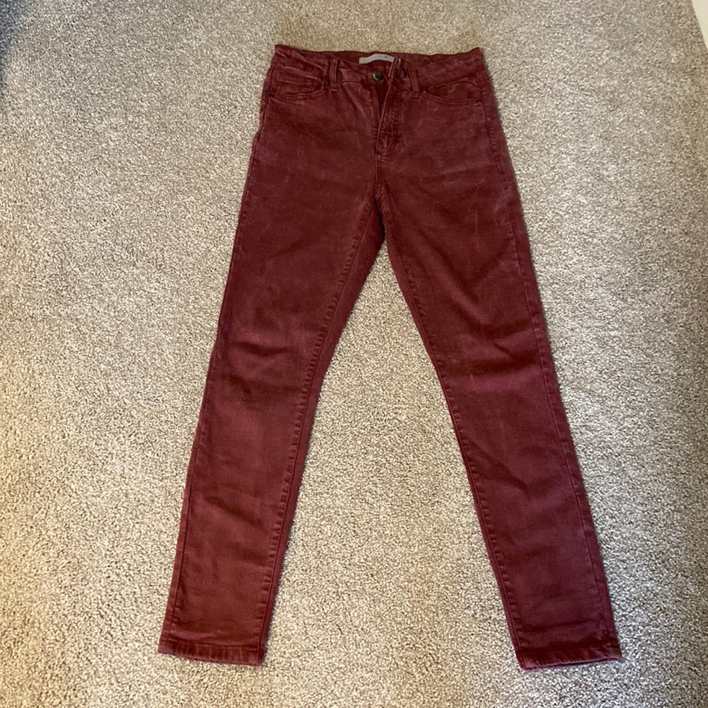 Joes Skinny Jeans Burgundy Size 25